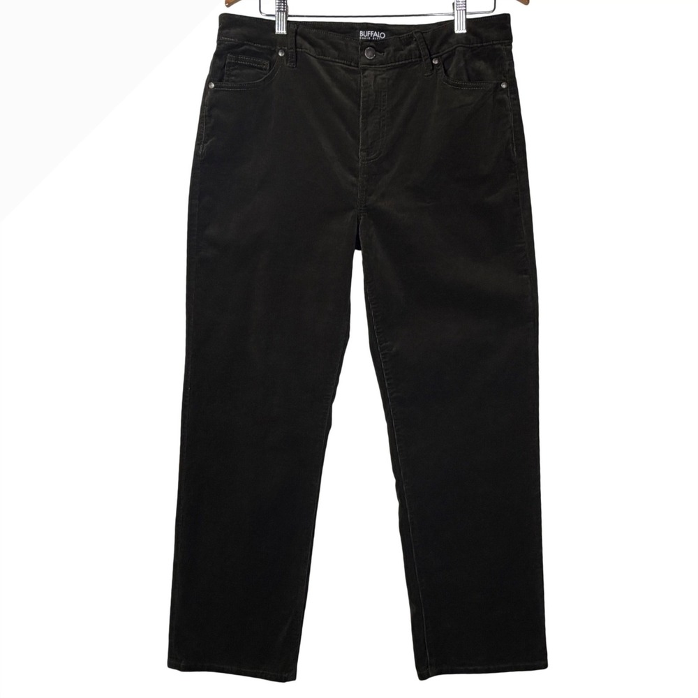Buffalo David Bitton Womens Size 12 Corduroy Pants Straight Leg Stretch New